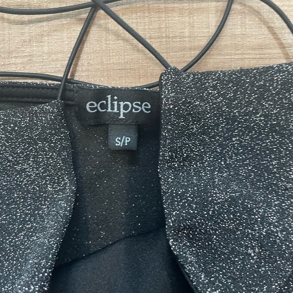 Wide leg sleeveless jumpsuit - Silver sparkle - Picture 4 of 5